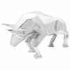 vidaXL Rzeźba byka Srebrny 74 x 23 x 30 cm Aluminium