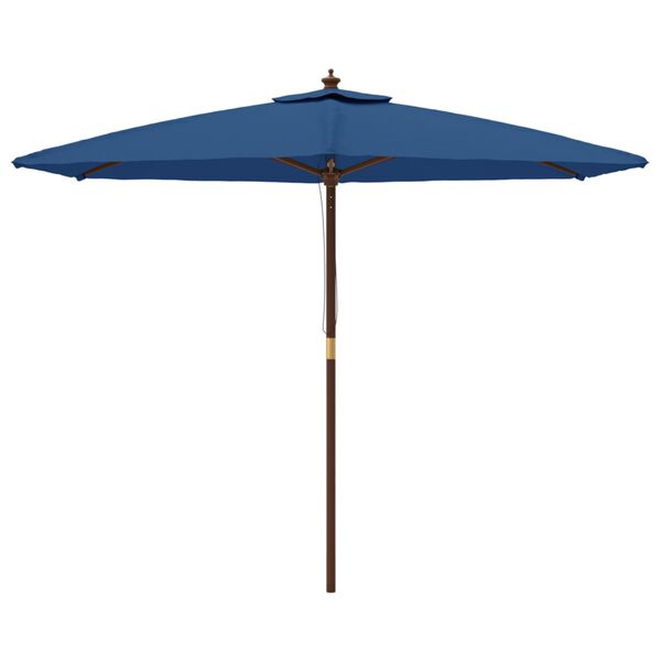 vidaXL Parasol ogrodowy na drewnianym słupku, lazurowy, 299x240 cm