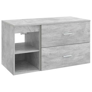 vidaXL Zestaw mebli łazienkowych 2 pcs Betonowy szary