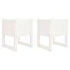 vidaXL Donice, 2 szt., białe, 40x40x52,5 cm, lite drewno sosnowe