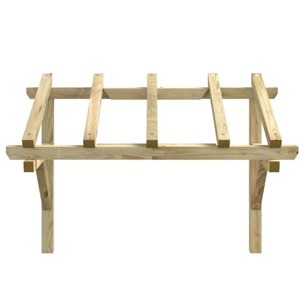 vidaXL Zadaszenie nad drzwi, 150x100x100 cm, lite drewno sosnowe