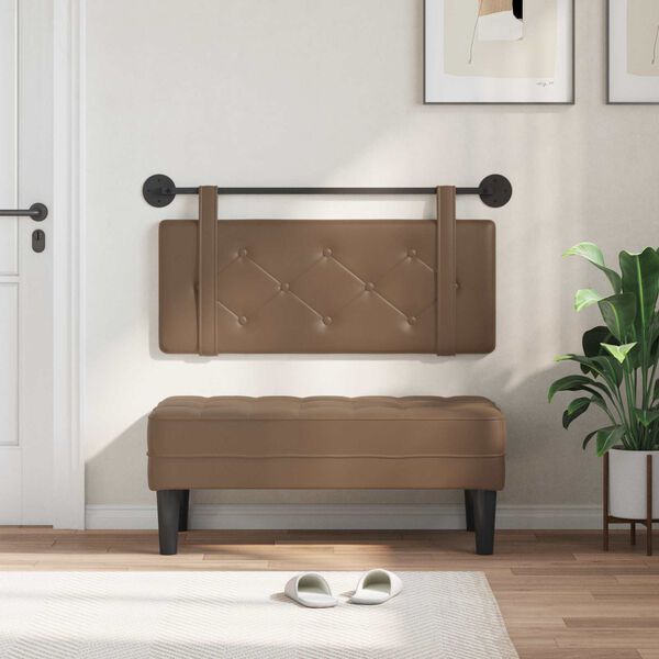 vidaXL Wisząca Głowa Cappuccino 100 cm Sk&oacute;ra ekologiczna