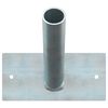 vidaXL Uchwyt na maszt flagowy Srebrny 13 x 6 x 0,2 cm Stal