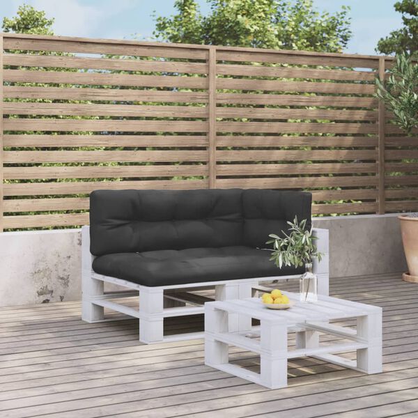 vidaXL Poduszki na palety, 3 szt., czarne, tkanina