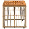 vidaXL St&oacute;ł na Zewnątrz Naturalny 80 x 40 x 40 cm Stal i poli rattan