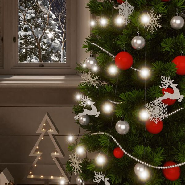 vidaXL Solarne lampki dekoracyjne, 2 szt., 2x200 LED, zimne białe