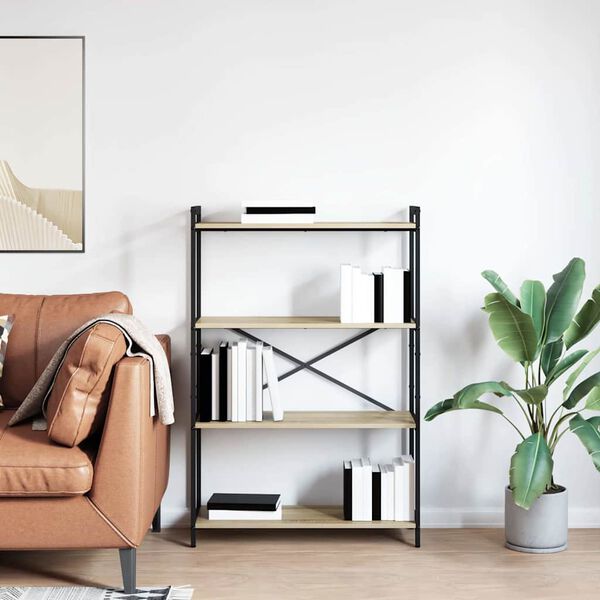 vidaXL P&oacute;łka na książki Dąb Sonoma 80 x 30 x 120 cm