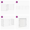 vidaXL Składana bramka dla psa, z drzwiami, 4 panele, biała, 320 cm