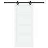 vidaXL Drzwi przesuwne Biały i czarny 86 x 198,5 cm