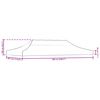 vidaXL Dach do namiotu imprezowego, 6 x 3 m, terakota, 270 g/m²