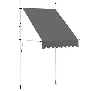 vidaXL Markiza zwijana ręcznie, 150 cm, antracytowa