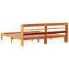 vidaXL Rama łóżka z wezgłowiem, woskowy brąz, 180x200 cm, sosnowa