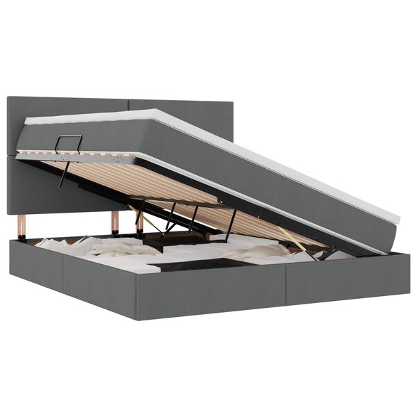 vidaXL Ł&oacute;żko z miejscem na przechowywanie i materacem 160 x 200 cm