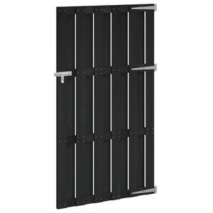 vidaXL Brama ogrodowa 100 x 180 cm WPC i aluminium Czarny