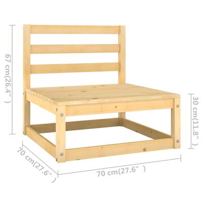 vidaXL 3-osobowa sofa ogrodowa, lite drewno sosnowe