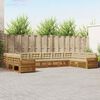 vidaXL Zestawy sof 7 pcs Naturalny i Beżowy Lite Drewno Akacji