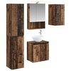vidaXL Zestaw Szafek Łazienkowych 5 pcs Stare drewno 50 x 14,5 x 70 cm