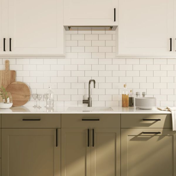 vidaXL Uchwyty do szafek, 20 szt., czarne, 128 mm, stal nierdzewna