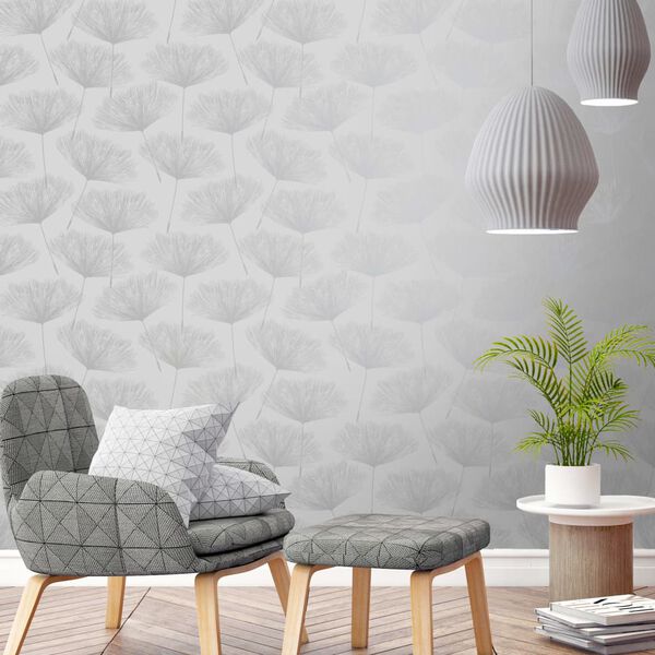 DUTCH WALLCOVERINGS Tapeta Fleur, szara