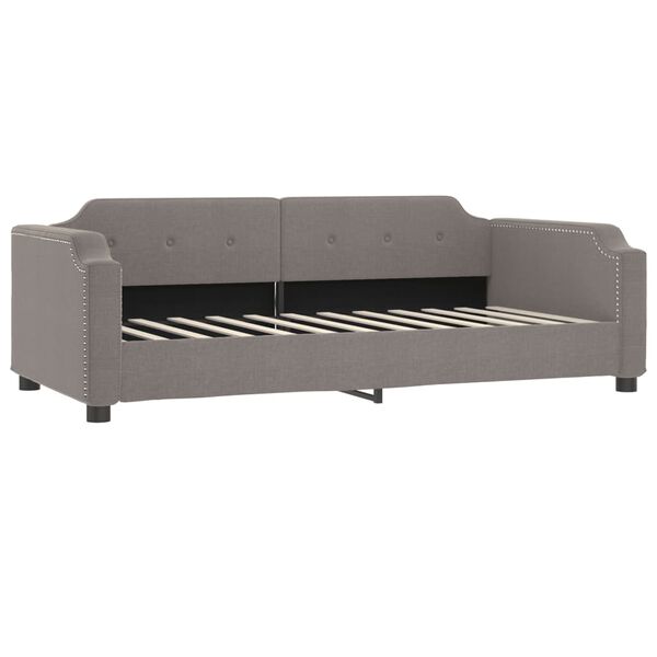 vidaXL Sofa z funkcją spania, kolor taupe, 90x200 cm, obita tkaniną