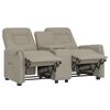 vidaXL Rozkładany fotel masujący z uchwytem, 2-os., jasnoszary