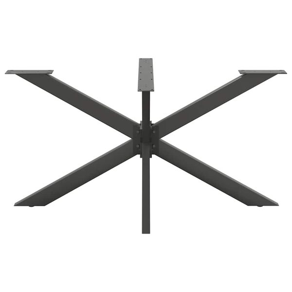 vidaXL Noga do stołu jadalnego Pająk kształt antracyt 150x78x(72-73) cm stal