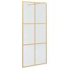 vidaXL Ściana prysznicowa typu walk-in złoty 90 x 195 cm