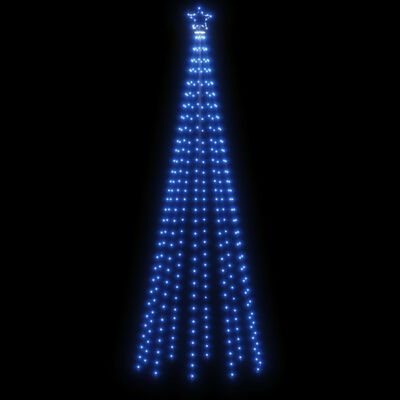 vidaXL Choinka z kołkiem gruntowym, 310 niebieskich LED, 300 cm