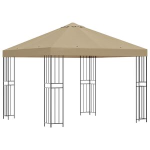vidaXL Altana 3 x 3 m Beżowy Poliester i Stal 190 gsm