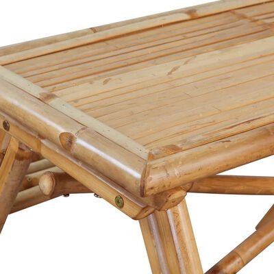 vidaXL Stół piknikowy 120x120x78 cm, bambusowy