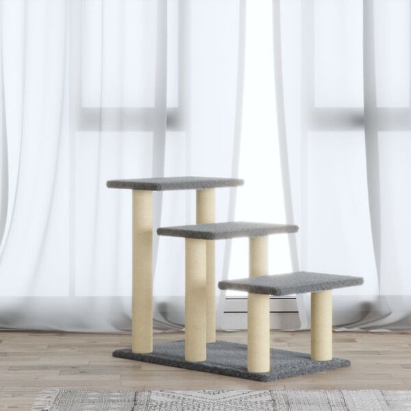 vidaXL Drapak dla kota ze słupkami sizalowymi, jasnoszary, 50,5 cm