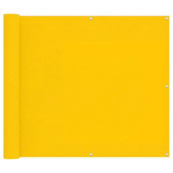 vidaXL Ekran balkonowy Ż&oacute;łty 90 x 200 cm Aluminium Oxford powlekany PU