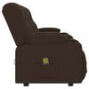 vidaXL Rozkładany fotel masujący z uchwytem, 4-os., brązowy, ekoskóra