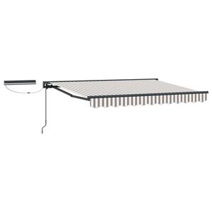 vidaXL Elektryczna Rozkładana Markiza Jasnoszary i biały. 4,5 &times; 3 m