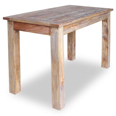 vidaXL Stół do jadalni z litego drewna odzyskanego, 120x60x77 cm