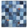 vidaXL Kwadratowy puf, 100x100x20 cm, dżinsowy patchwork