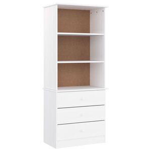 vidaXL Biblioteczka z szufladami ALTA, biała, 60x35x142 cm, sosna