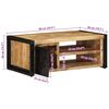 vidaXL Stolik kawowy, 90x50x36 cm, surowe lite drewno mango