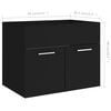 vidaXL Zestaw mebli łazienkowych, czarny, płyta wi&oacute;rowa