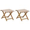 vidaXL Fotel ogrodowy 2 pcs Lite Drewno Eukaliptusowe Beżowy