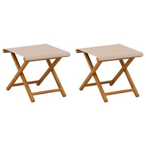 vidaXL Fotel ogrodowy 2 pcs Lite Drewno Eukaliptusowe Beżowy