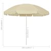 vidaXL Parasol plażowy, piaskowy żółty, 240 cm