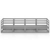 vidaXL 4-osobowa sofa ogrodowa, szara, lite drewno sosnowe