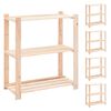vidaXL Regały z 3 p&oacute;łkami, 5 szt., 80x38x90 cm, sosna, 150 kg
