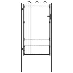 vidaXL Brama ogrodzeniowa HORST 100 x 175 cm Stal Czarny Zamykane