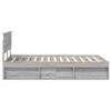 vidaXL Ramka ł&oacute;żka Szary Sonoma 120 x 190 cm Materiał drewnopochodny