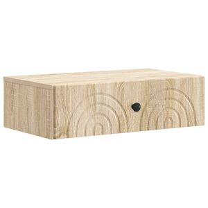 vidaXL Stolik boczny montowany na ścianie 59 x 34,5 x 17 cm dąb Sonoma