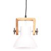 vidaXL Industrialna lampa wisząca, 25 W, biała, okrągła, 19 cm, E27