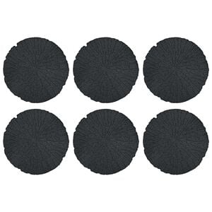 vidaXL Kamień kroczący 6 pcs Czarny &Oslash; 45 x 1,8 cm Guma