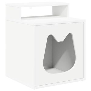 vidaXL Koty Dom Biały 42,5 x 40 x 53,5 cm Drewno inżynieryjne